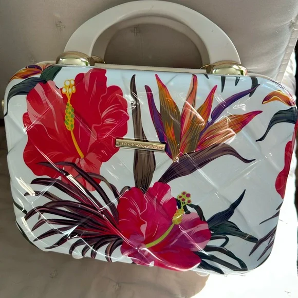 Vibrant Floral Marcy McKenna travel makeup accessory case - Picture 11 of 13